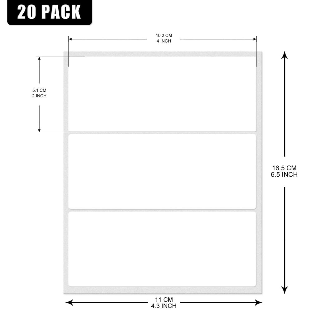 6526 White Color Coding Labels 4 × 2 Inches Self-Adhesive Rectangle - Picture 7 of 9